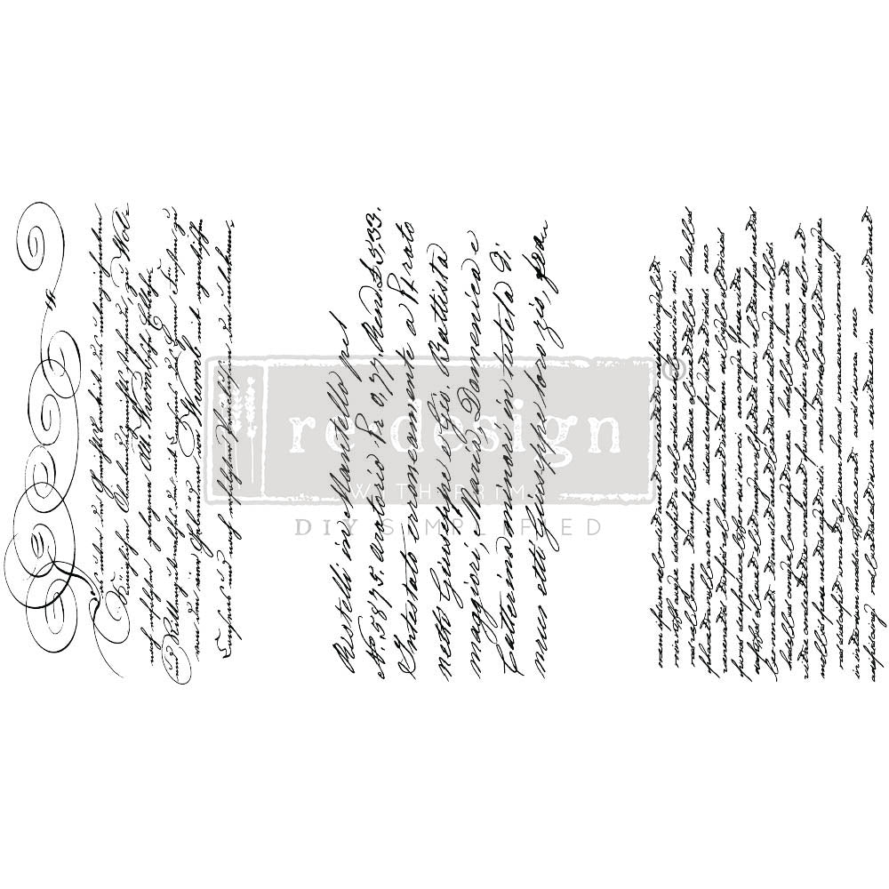 Secret Letter - Small Transfer - 6" x 12", 3 sheets