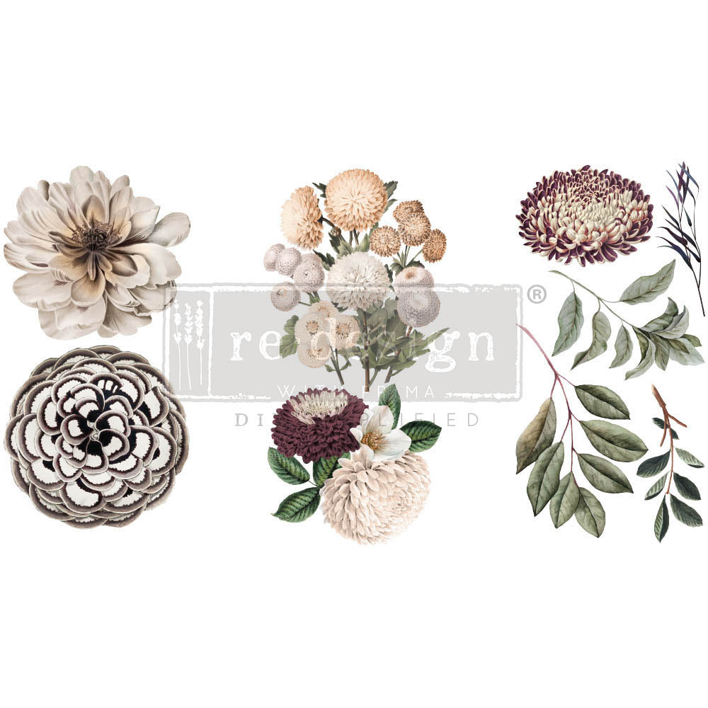 Natural Flora - Small Transfer - 6" x 12", 3 sheets