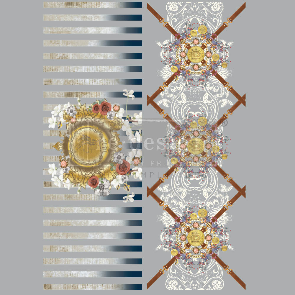 Cece Stately & Stylish Decor Transfers - total sheet size 24"x35", cut into 2 sheets