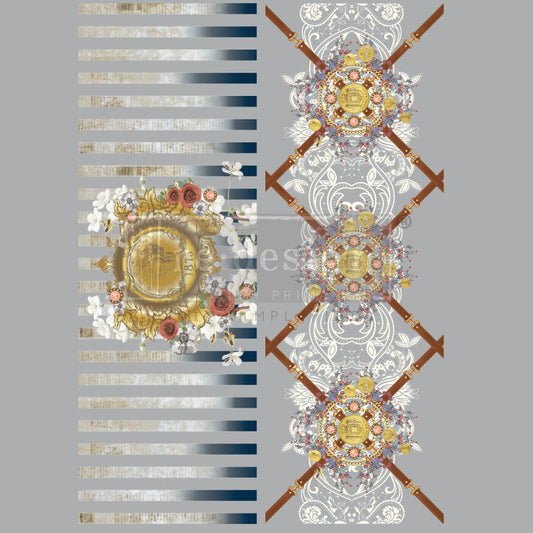 Cece Stately & Stylish Decor Transfers - total sheet size 24"x35", cut into 2 sheets