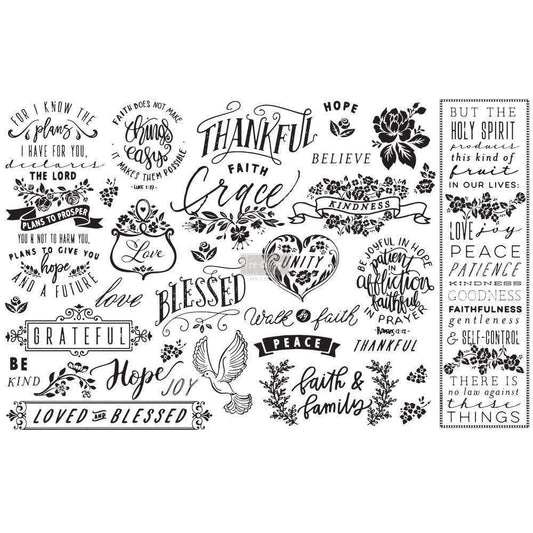 Odell Project:Decoupage - Decor Tissue Paper - Thankful Blessed