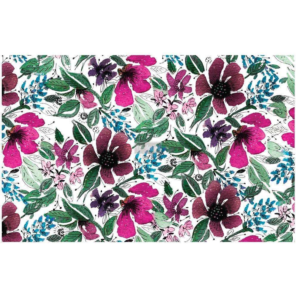 Odell Project:Decoupage - Decor Tissue Paper - Watercolor Flora