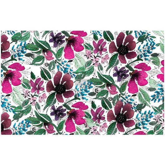 Odell Project:Decoupage - Decor Tissue Paper - Watercolor Flora