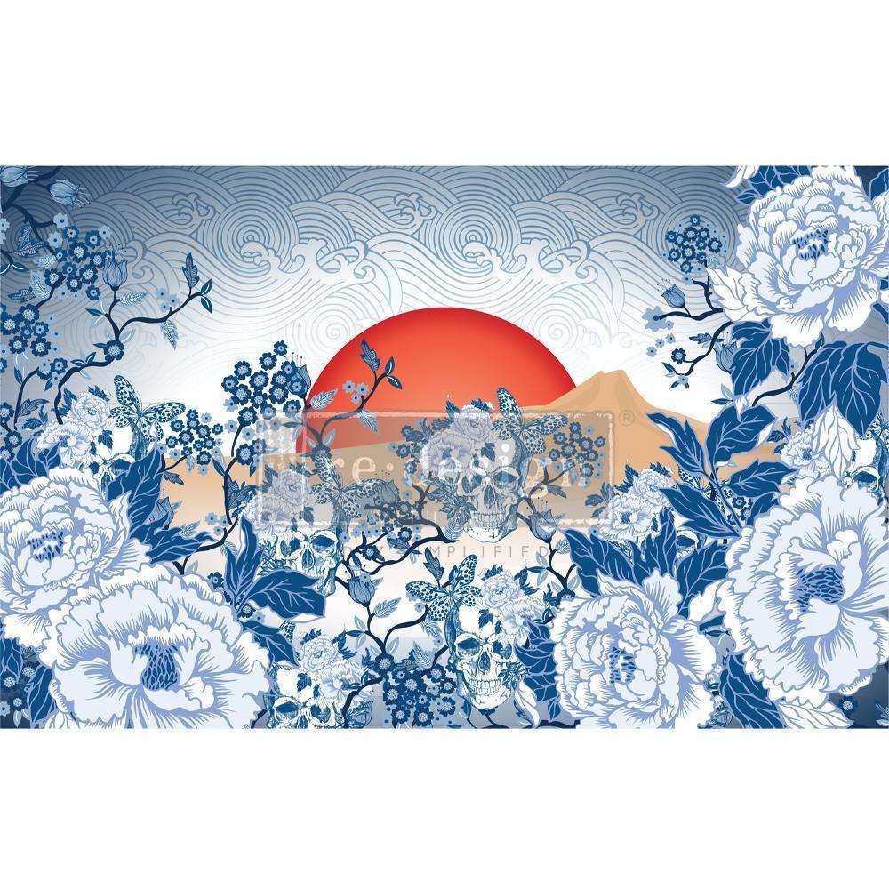 Odell Project:Redesign Decoupage Decor Tissue Paper  -  Cece Skull Chinoiserie