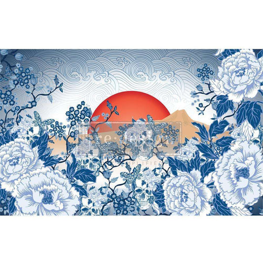 Odell Project:Redesign Decoupage Decor Tissue Paper  -  Cece Skull Chinoiserie
