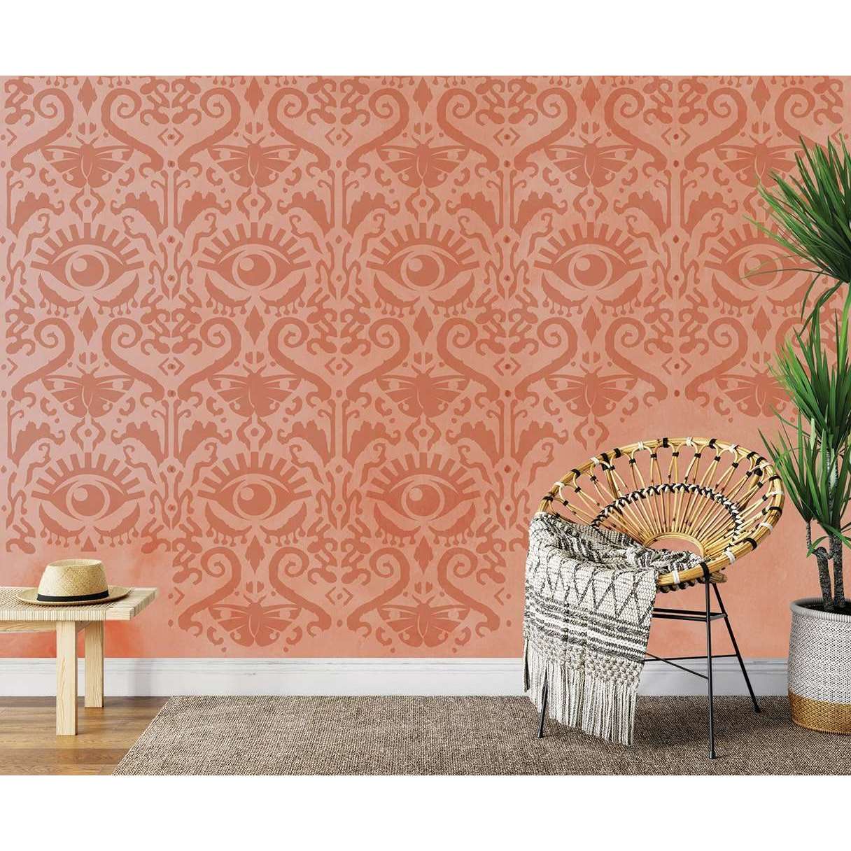 Odell Project:Redesign Stencil  -   Cece All Seeing Ikat Pattern 18X25.5
